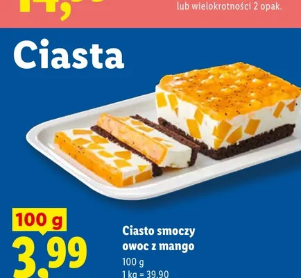 Ciasto smoczy owoc z mango promocja w Lidl