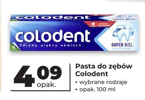 Pasta do zębów Colodent Super Biel promocja w Odido