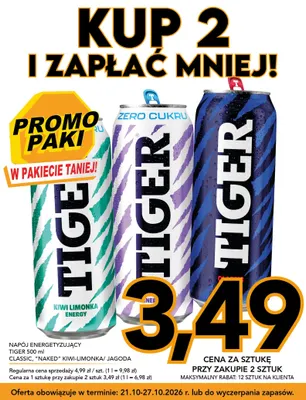 Napój energetyzujący Tiger Classic promocja w Kupiec