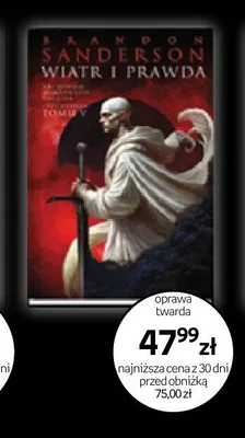 Książka Wiatr i prawda Tom 1 Brandon Sanderson oprawa twarda promocja w Empik