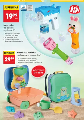 Plecak lub walizka z zabawkami do piasku promocja w Biedronka