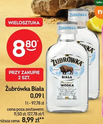 Wódka Żubrówka Biała promocja w Żabka