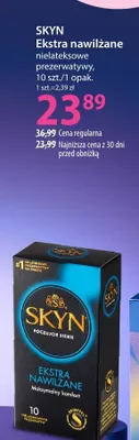 Prezerwatywy SKYN Ekstra nawilżane promocja w Hebe