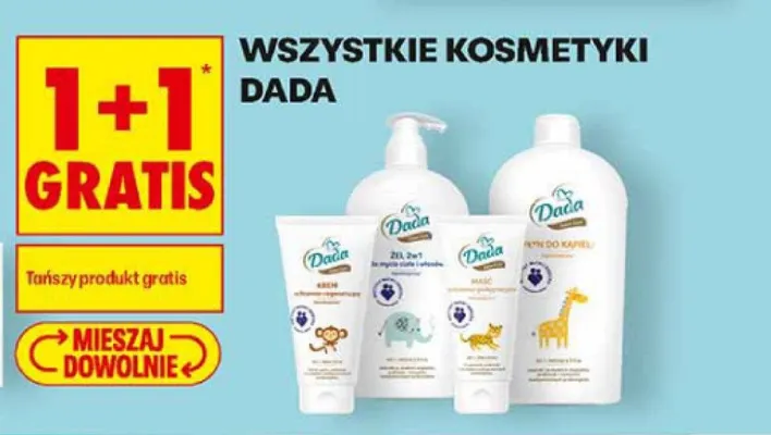 Żel 2w1 do mycia ciała i włosów Dada promocja w Biedronka