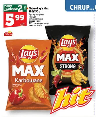 Chipsy Lay's Max Strong Chilli & Lime promocja w TOPAZ