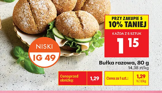 Bułka razowa promocja w Biedronka