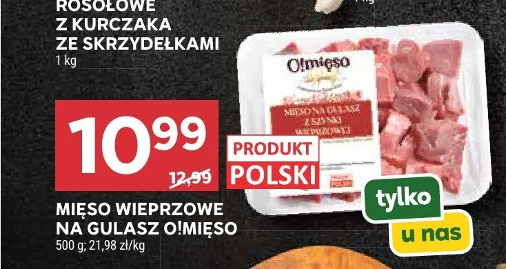 Mięso wieprzowe na gulasz O!Mięso promocja w Stokrotka