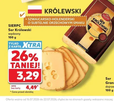 Ser Królewski wędzony Sierpc promocja w Kaufland