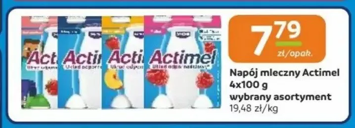 Napój mleczny Actimel 4-pak 100g promocja w Gama