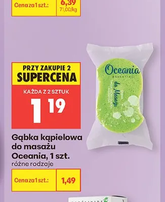 Gąbka kąpielowa do masażu Oceania promocja w Biedronka