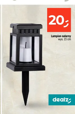 Lampion solarny wys. 23 cm promocja w Dealz