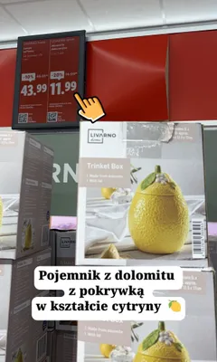 Pojemnik z dolomitu z pokrywką w kształcie cytryny LIVARNO home promocja w Lidl