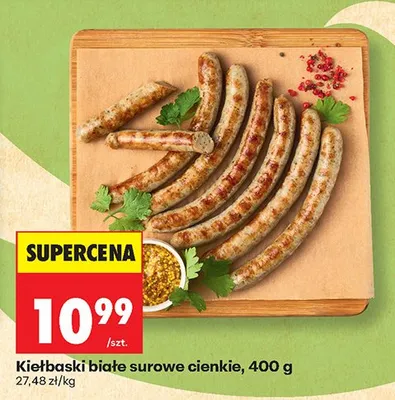 Kiełbaski białe surowe cienkie promocja w Biedronka