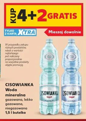 Woda mineralna niegazowana Cisowianka promocja w Kaufland
