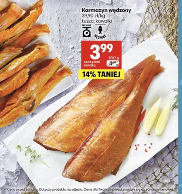 Karmazyn wędzony kawałki promocja w Delikatesy Centrum