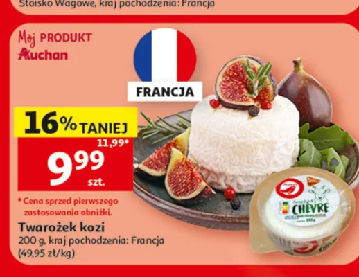 Twarożek kozi Auchan promocja w Auchan