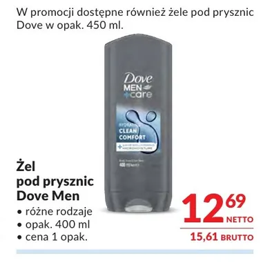 Żel pod prysznic Dove Men+Care Clean Comfort promocja w Makro