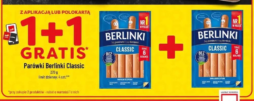 Parówki Berlinki Classic promocja w POLOmarket