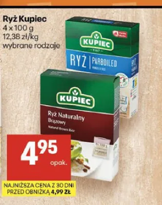 Ryż Parboiled Kupiec 4-pak promocja w Delikatesy Centrum