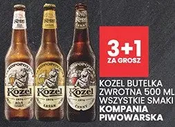 Piwo Kozel butelka zwrotna 500ml wszystkie smaki Kompania Piwowarska promocja w Wafelek