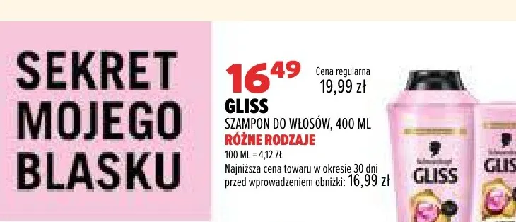 Szampon do włosów Gliss promocja w Drogerie Natura