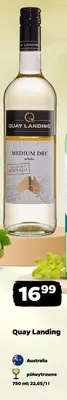 Wino Quay Landing Medium Dry White promocja w Netto