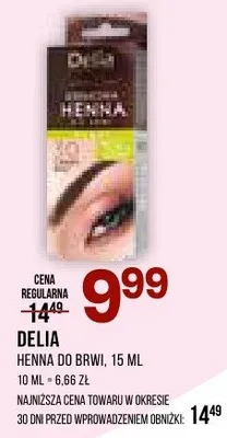 Henna DELIA Henna do brwi, 15 ml promocja w Drogerie Natura