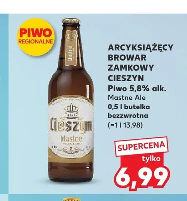 Piwo Arcyksiążęcy Browar Zamkowy Cieszyn Mastne Ale promocja w Kaufland