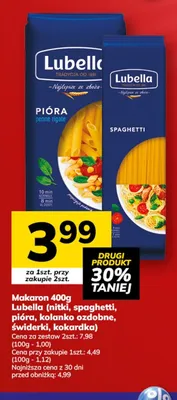 Makaron świderki Lubella promocja w Hitpol