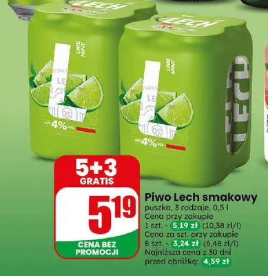 Piwo Lech smakowy promocja w Dino