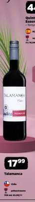 Wino czerwone półwytrawne Talamanca promocja w Netto