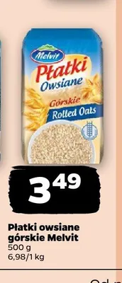 Płatki owsiane górskie Melvit promocja w Netto