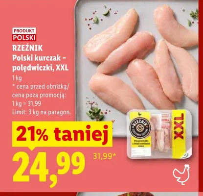 Polski kurczak polędwiczki Rzeźnik XXL promocja w Lidl