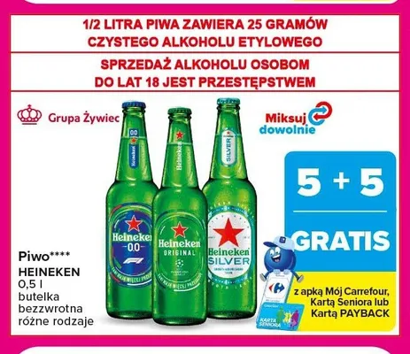 Piwo bezalkoholowe Heineken promocja w Carrefour