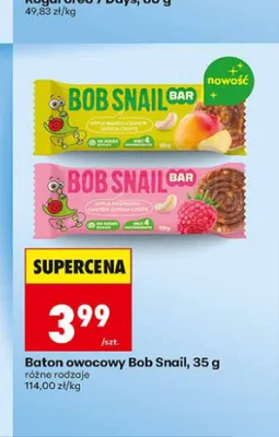 Baton owocowy Bob Snail promocja w Biedronka