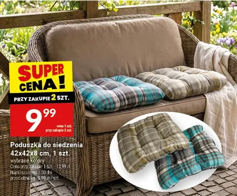 Poduszka do siedzenia 42x42x8cm promocja w Twój Market