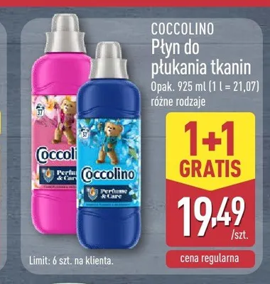 Płyn do płukania tkanin Coccolino promocja w Aldi