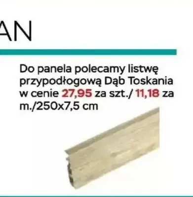Listwa przypodłogowa Dąb Toskania promocja w Abra Meble