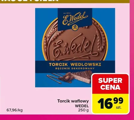 Torcik waflowy E.Wedel promocja w Carrefour Market