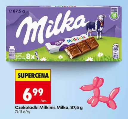 Czekoladki Milkinis Milka promocja w Biedronka