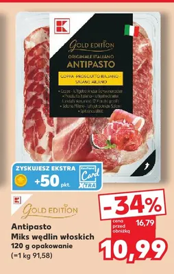 Antipasto miks wędlin włoskich Gold Edition promocja w Kaufland