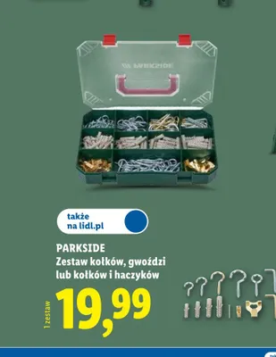 Zestaw kołków i haczyków Parkside promocja w Lidl