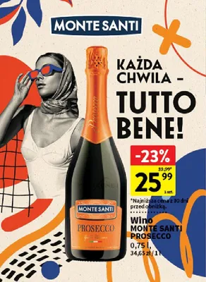 Wino Monte Santi Prosecco promocja w Intermarche