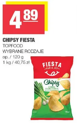 Chipsy o smaku zielonej cebulki Fiesta promocja w SPAR