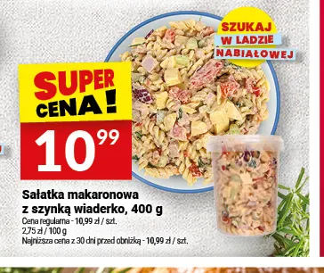 Sałatka makaronowa z szynką wiaderko Białecki promocja w Twój Market