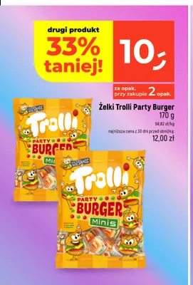 Żelki Trolli Party Burger promocja w Dealz