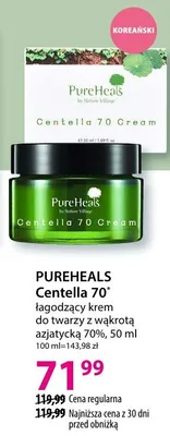 Łagodzący krem do twarzy z wąkrotą azjatycką 70% Centella 70 promocja w Hebe