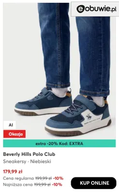 Sneakersy niebieskie Beverly Hills Polo Club promocja w eobuwie.pl