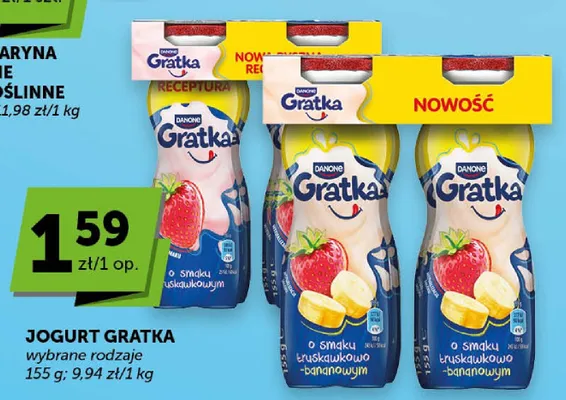 Jogurt Gratka o smaku truskawkowym promocja w ABC