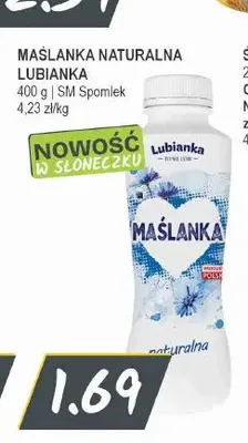 Maślanka naturalna Lubianka SM Spomlek promocja w Słoneczko